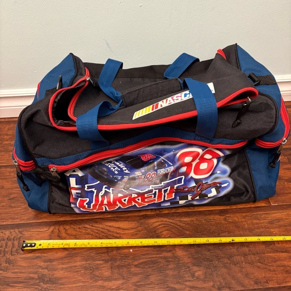 NASCAR Themed Black and Blue Duffel Bag Dale Jarrett - Picture 6 of 7